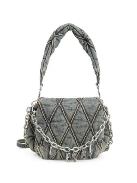 Diesel small Charm-D denim shoulder bag