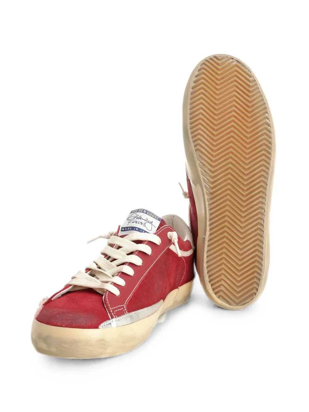 Golden Goose Super-Star suede sneakers Rood