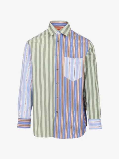 Paul Smith camisa de algodón con rayas estampadas