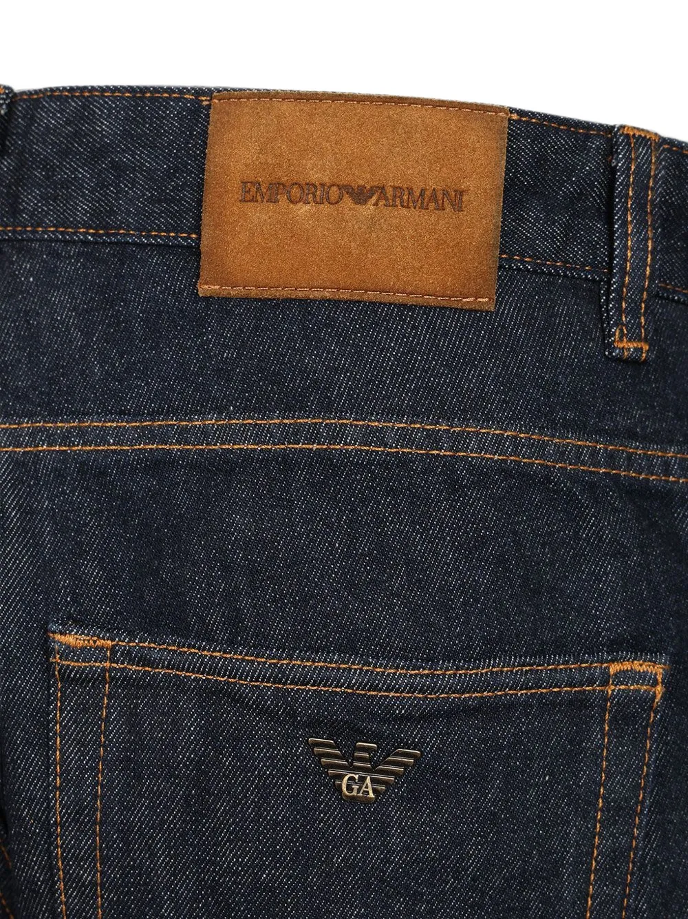 Emporio Armani Jeans met wijde pijpen en vijf zakken Blauw