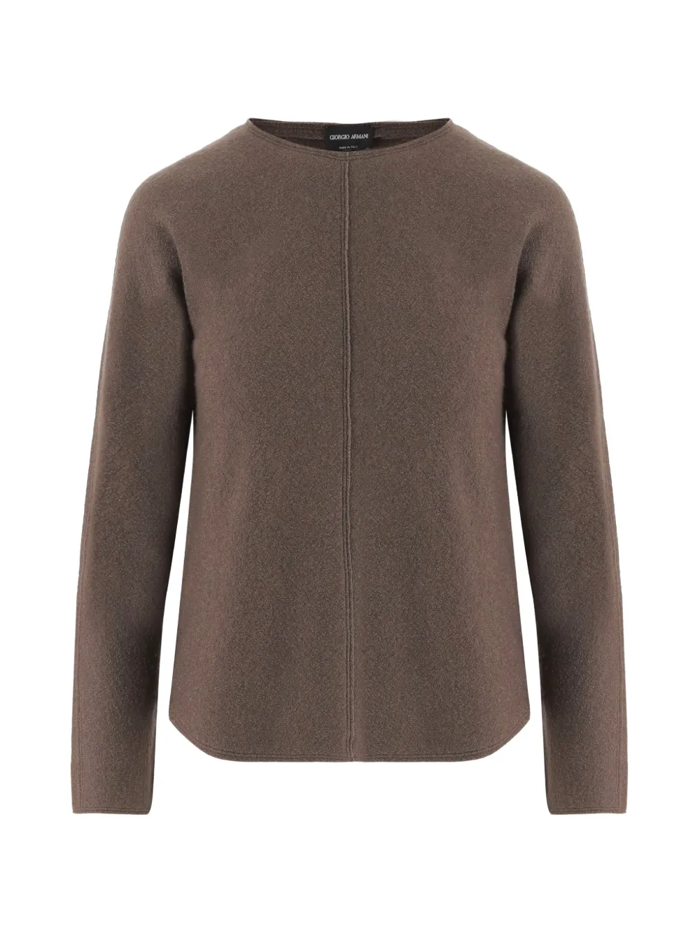 Giorgio Armani seam-detail sweater - Braun