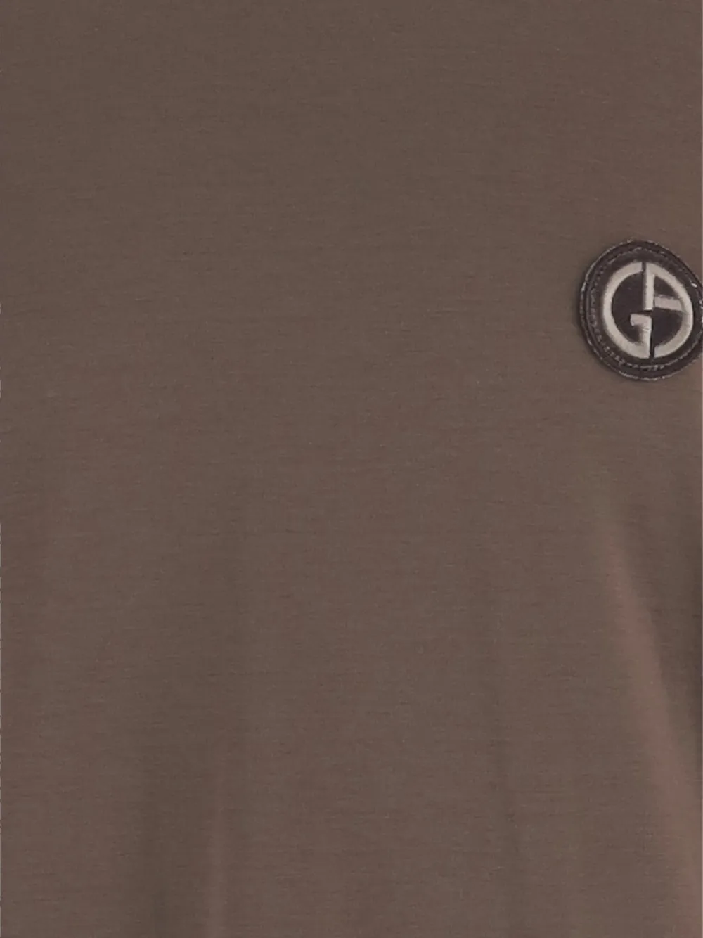 Giorgio Armani T-shirt met logopatch Bruin