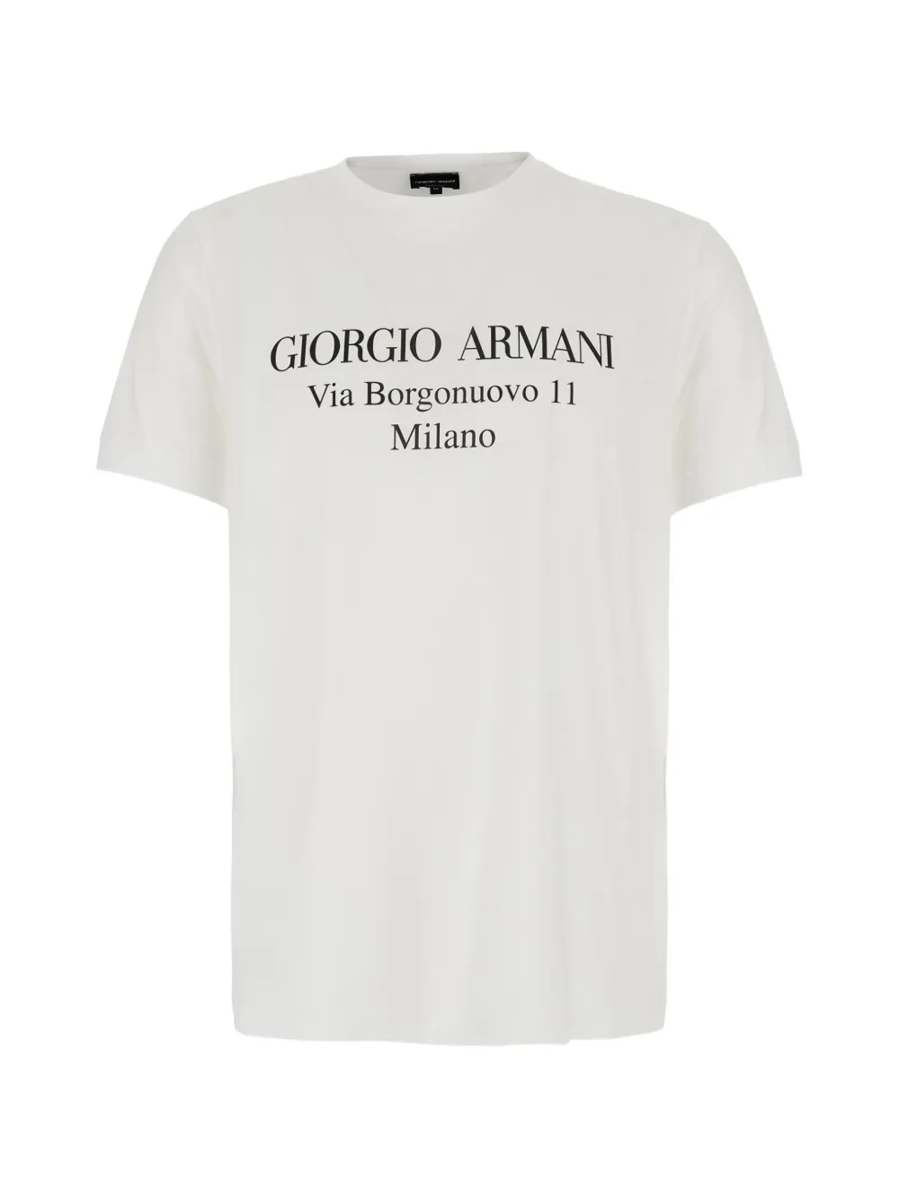 Giorgio Armani logo-print crew-neck T-shirt Wit