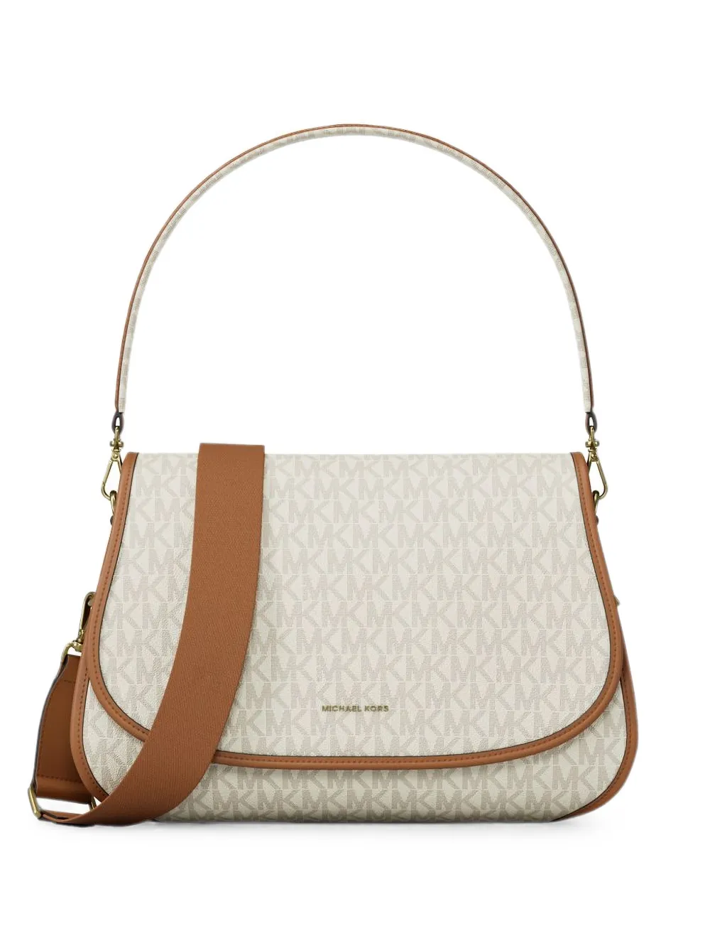 Michael Michael Kors Mittelgroße Holmes Kuriertasche mit Logo - Nude