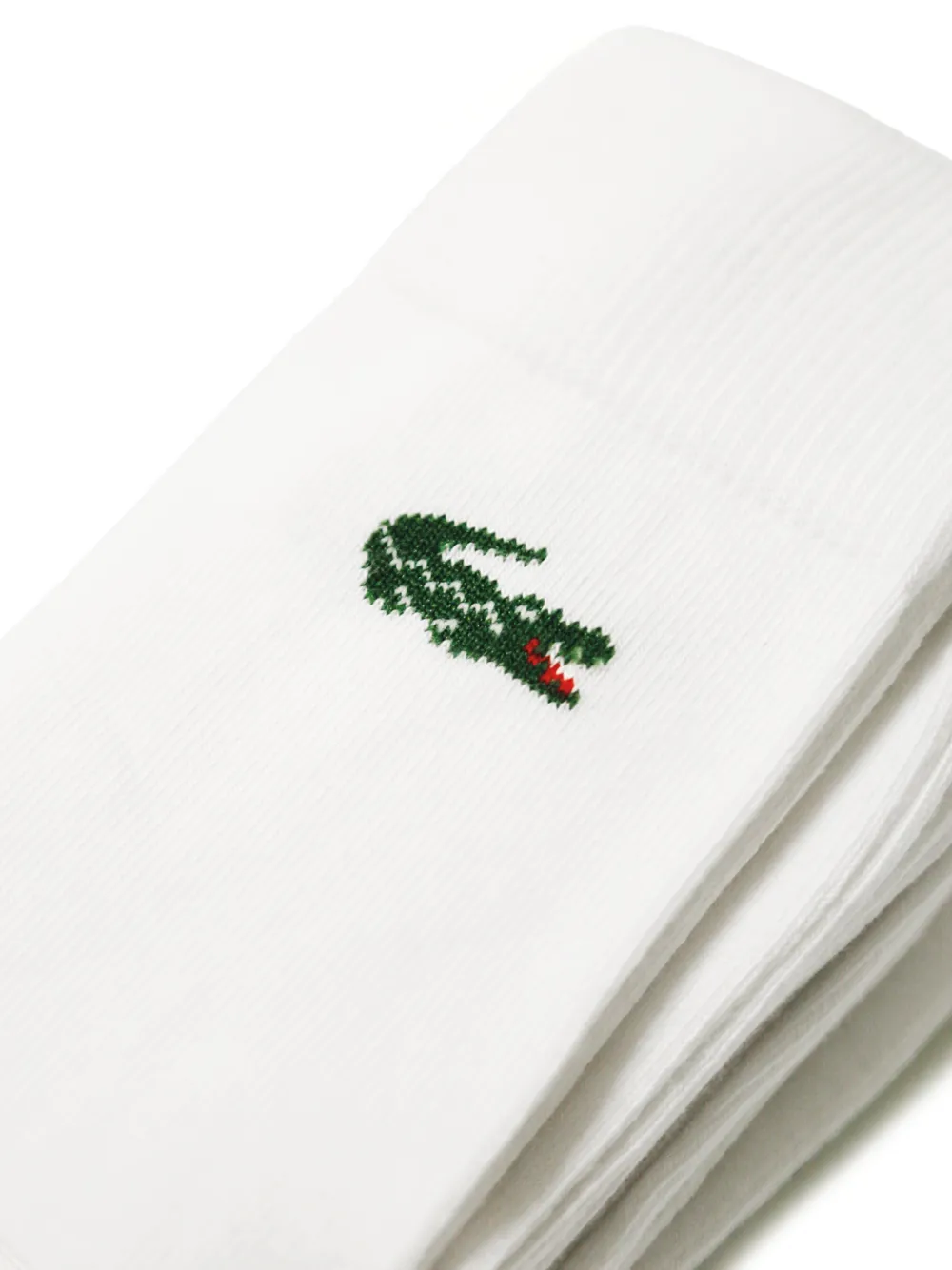 Lacoste Drie paar sokken met logo-intarsia Wit