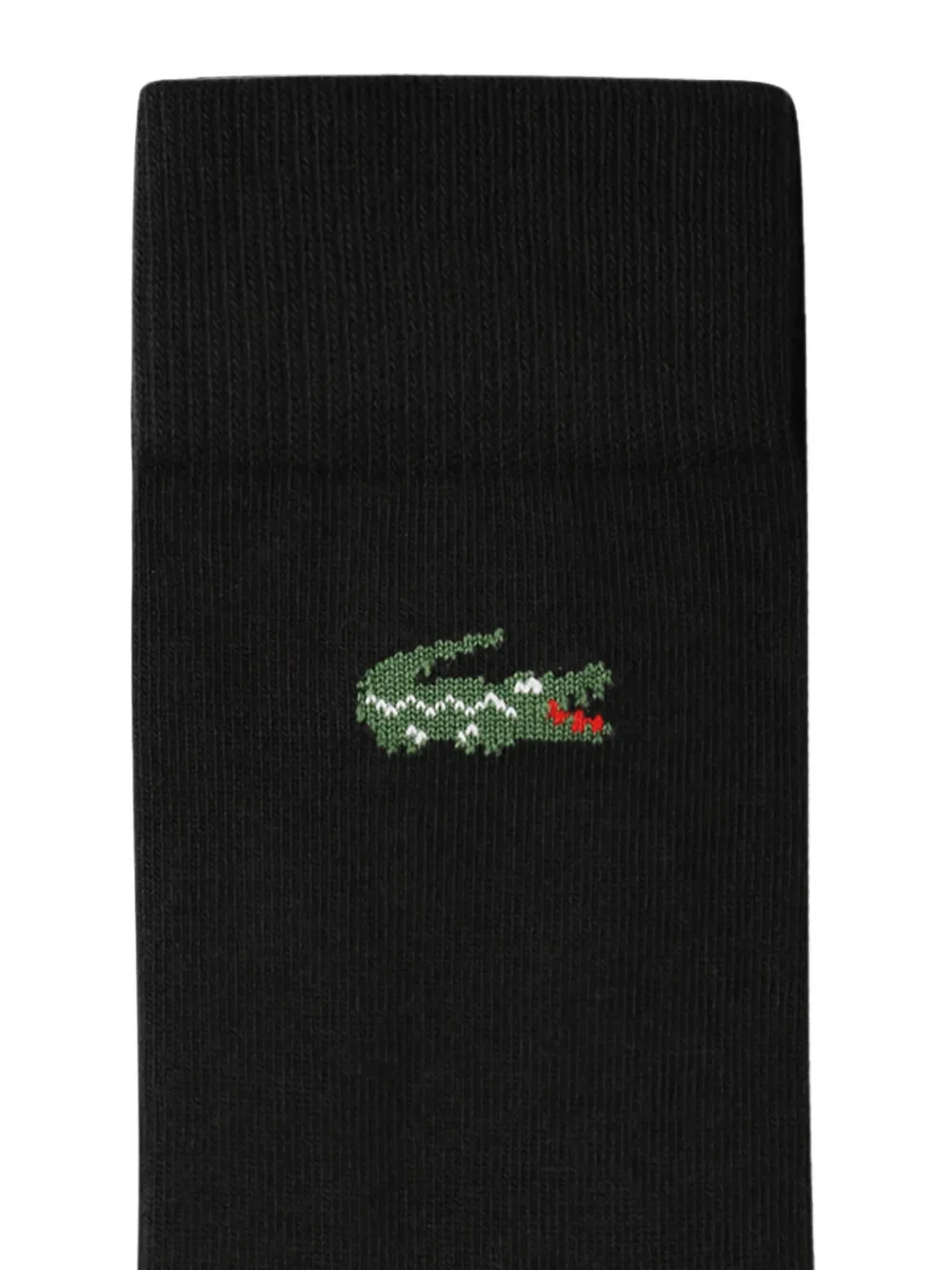 Lacoste Geribbelde sokken Zwart
