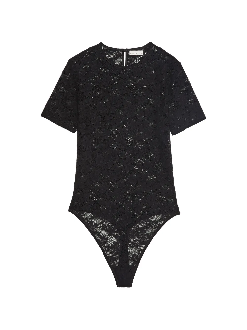 Fleur Du Mal lace-detail short-sleeve bodysuit