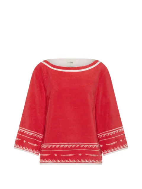 Posse Cody fish-print top