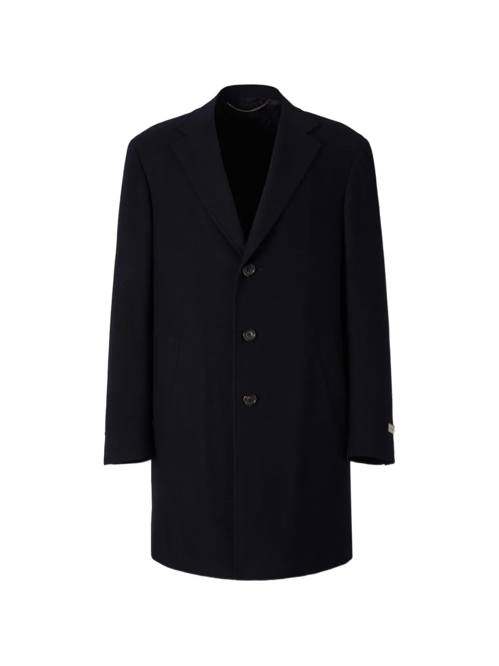 Canali single-breasted notched-lapels coat - Blu