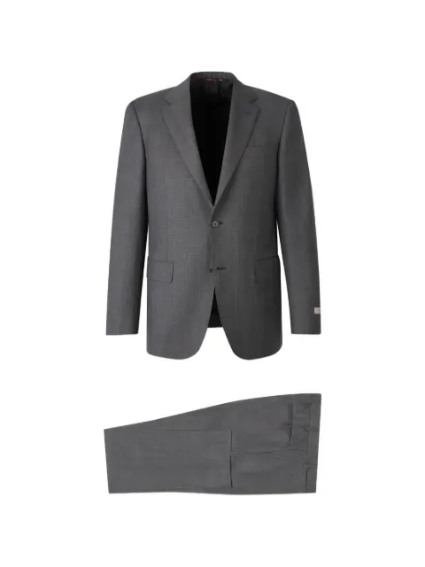Canali check-pattern single-breasted suit
