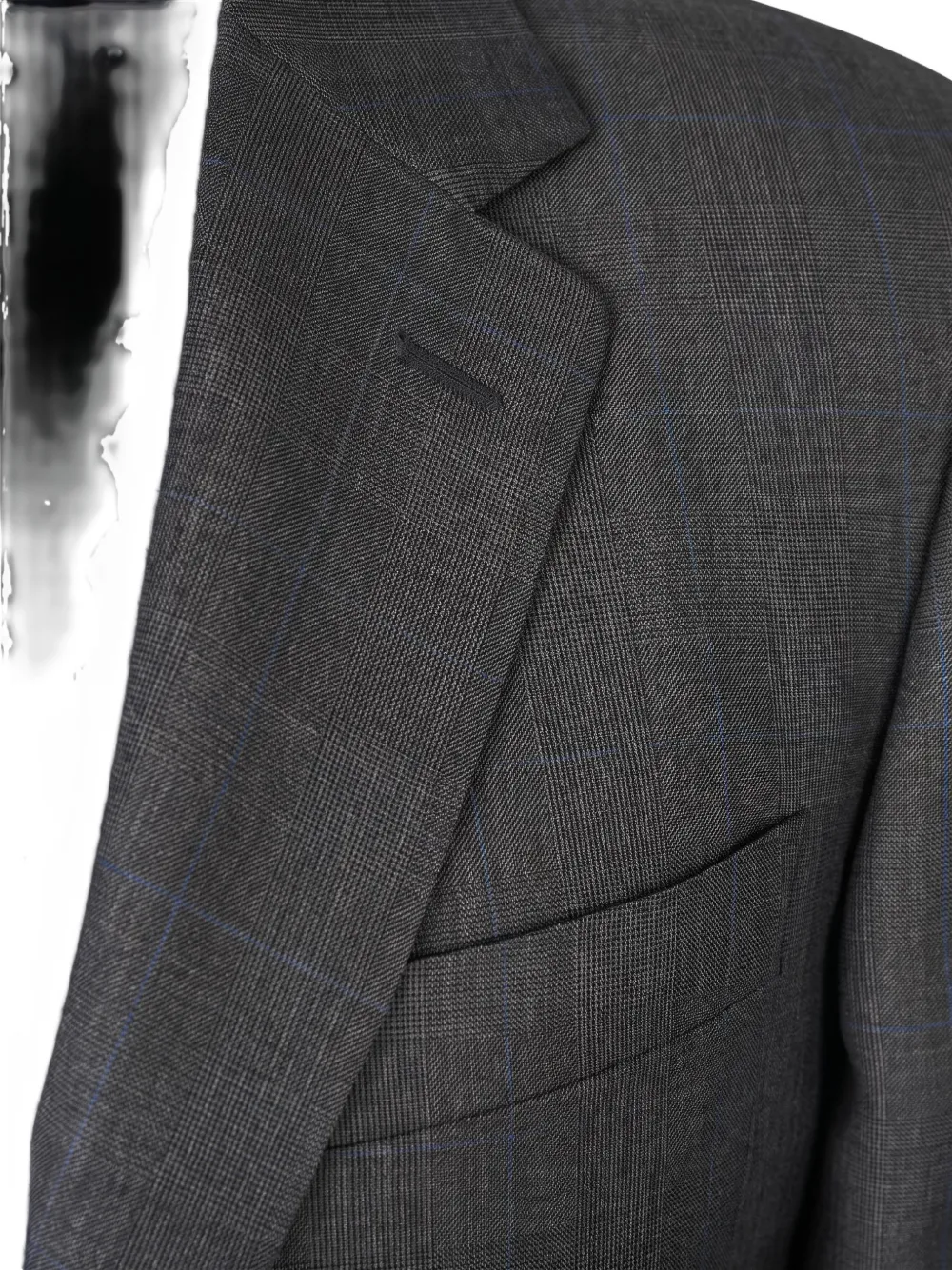 Canali check-pattern single-breasted suit Grijs