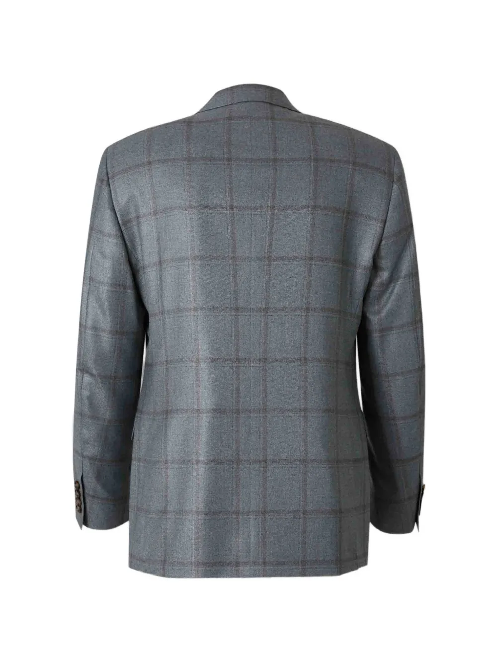 Canali check-pattern single-breasted blazer Grijs