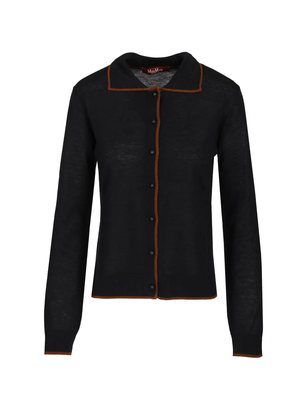 Max Mara pointed-collar cardigan - Nero