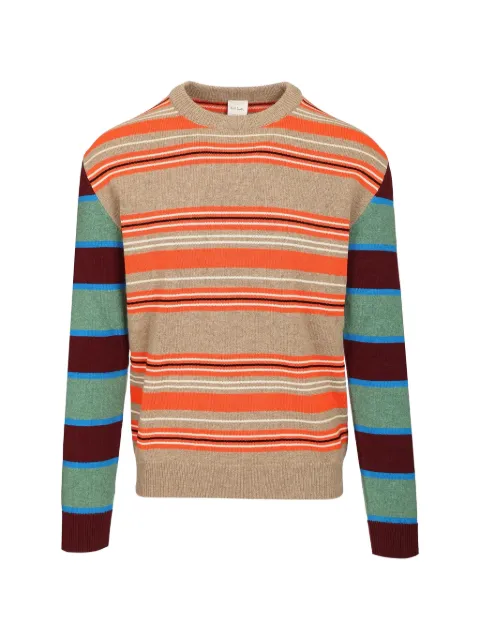 Paul Smith striped contrast-sleeve crew-neck sweater