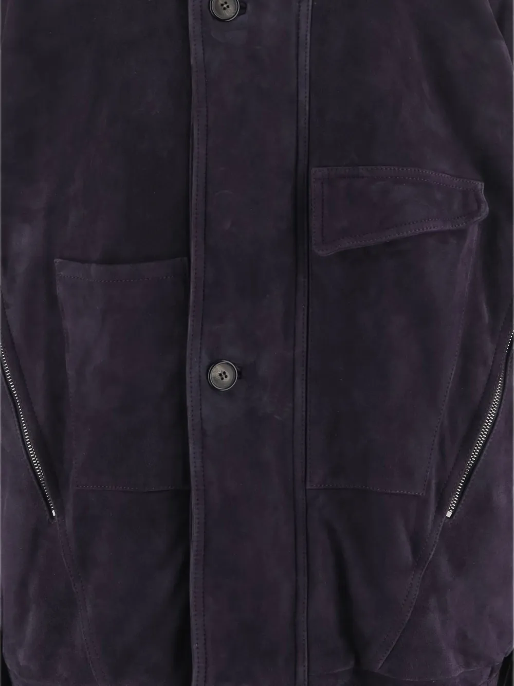 Giorgio Armani Suède jack met vlakken Paars