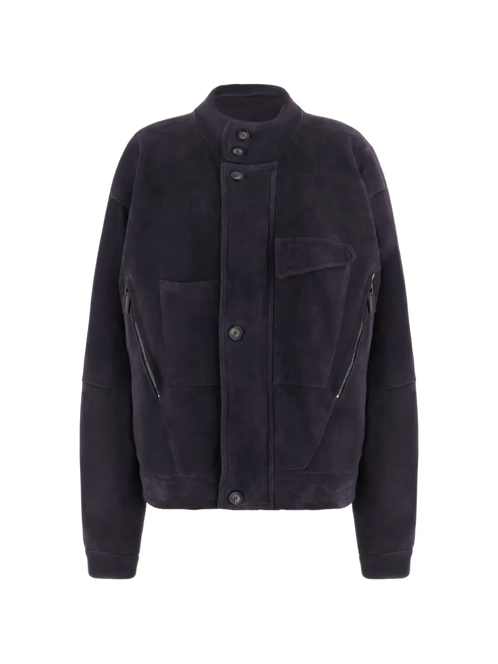 Giorgio Armani suede panelled jacket - Violett