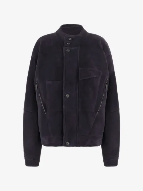 Giorgio Armani suede panelled jacket