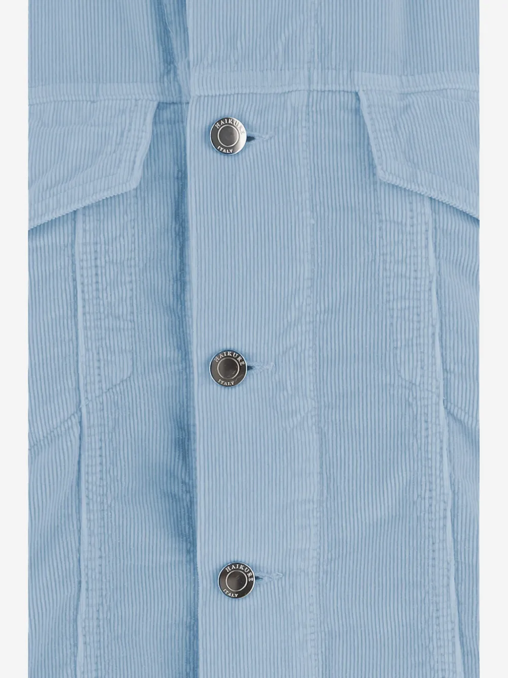Haikure Ribgebreid jack met knopen Blauw