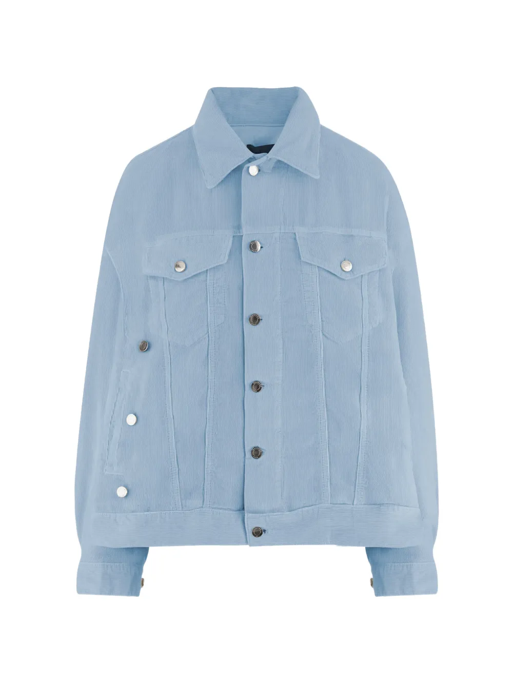 Haikure ribbed-knit button-up jacket - Blu