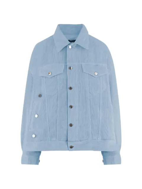 Haikure ribbed-knit button-up jacket