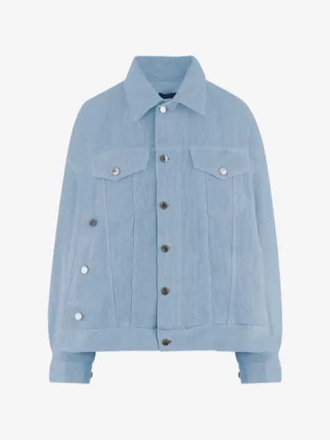 Haikure ribbed-knit button-up jacket