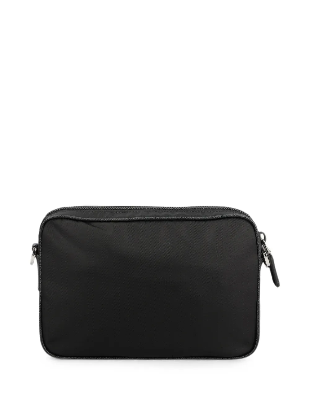 Prada Re-Nylon schoudertas met logoplakkaat Zwart