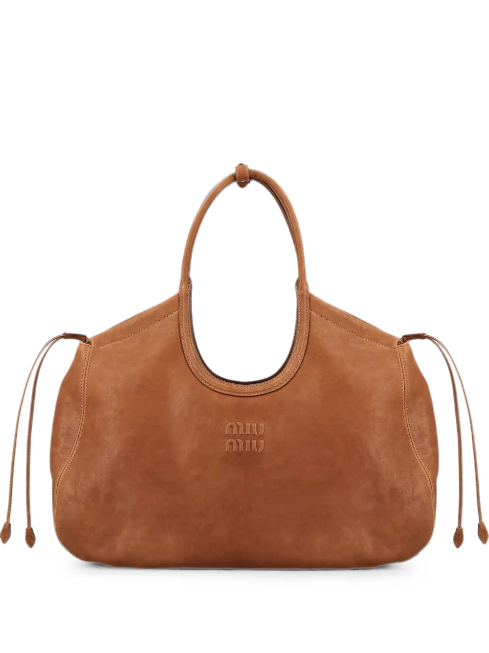 Miu Miu logo-embossed shoulder bag - Marrone