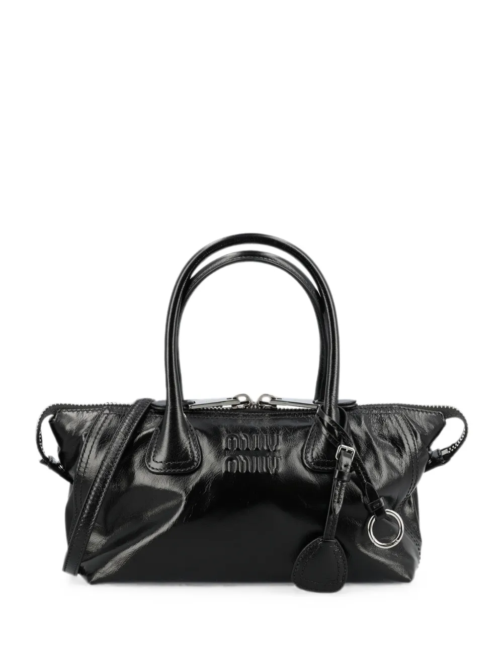 Miu Miu logo-embossed shoulder bag - Nero