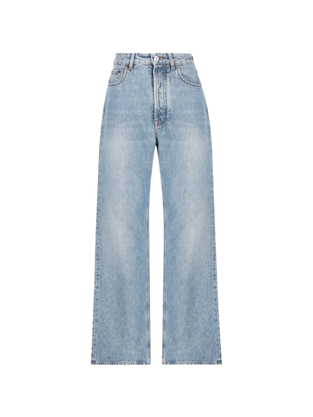 Miu Miu logo-embroidered jeans - Blu
