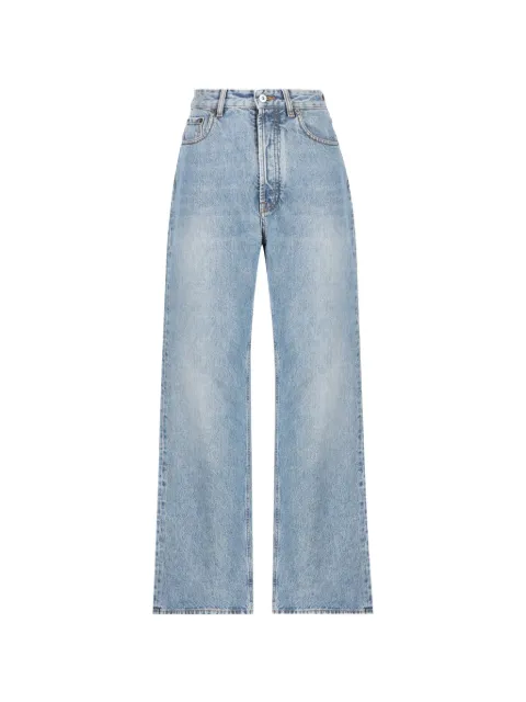 Miu Miu logo-embroidered jeans