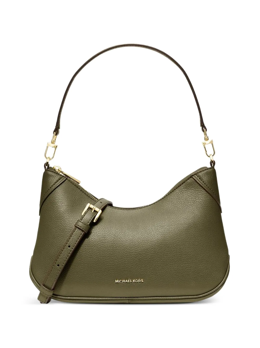 Michael Kors Jet Set medium convertible pouchette crossbody bag Groen
