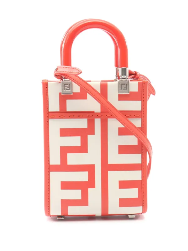 Fendi Pre-owned 2010-2026 Marc Jacobs Mini Leather Sunshine Shopper Tote Satchel in White