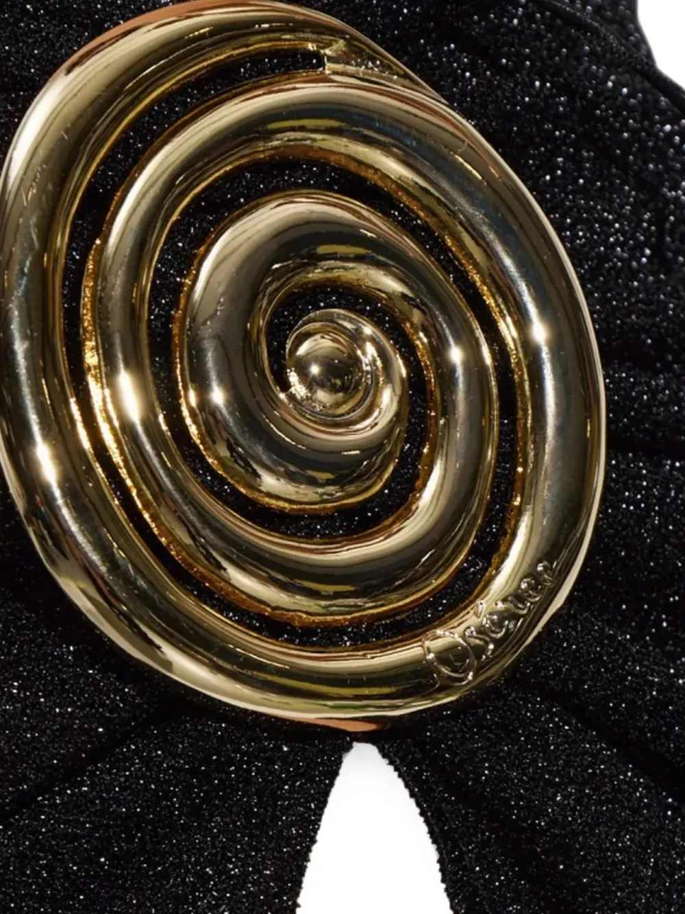 Oséree Mini-rok met metallic-effect en ruches Zwart