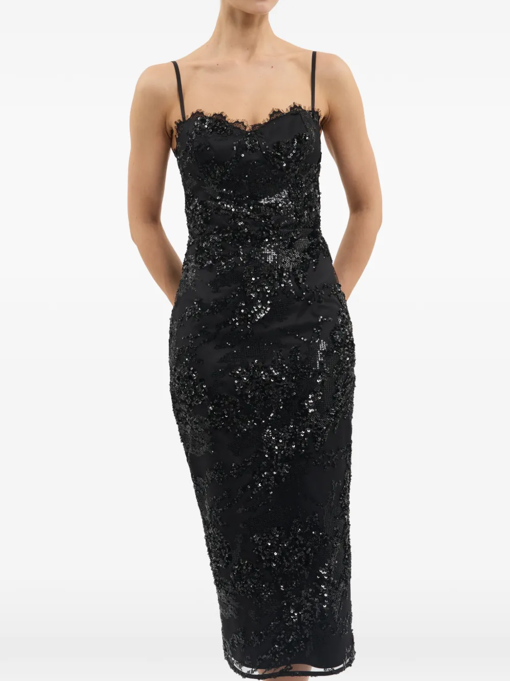 Rebecca Vallance Beau midi-jurk Zwart