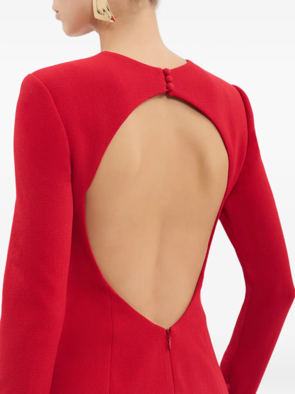 Rebecca Vallance Raziel avondjurk met lange mouwen Rood