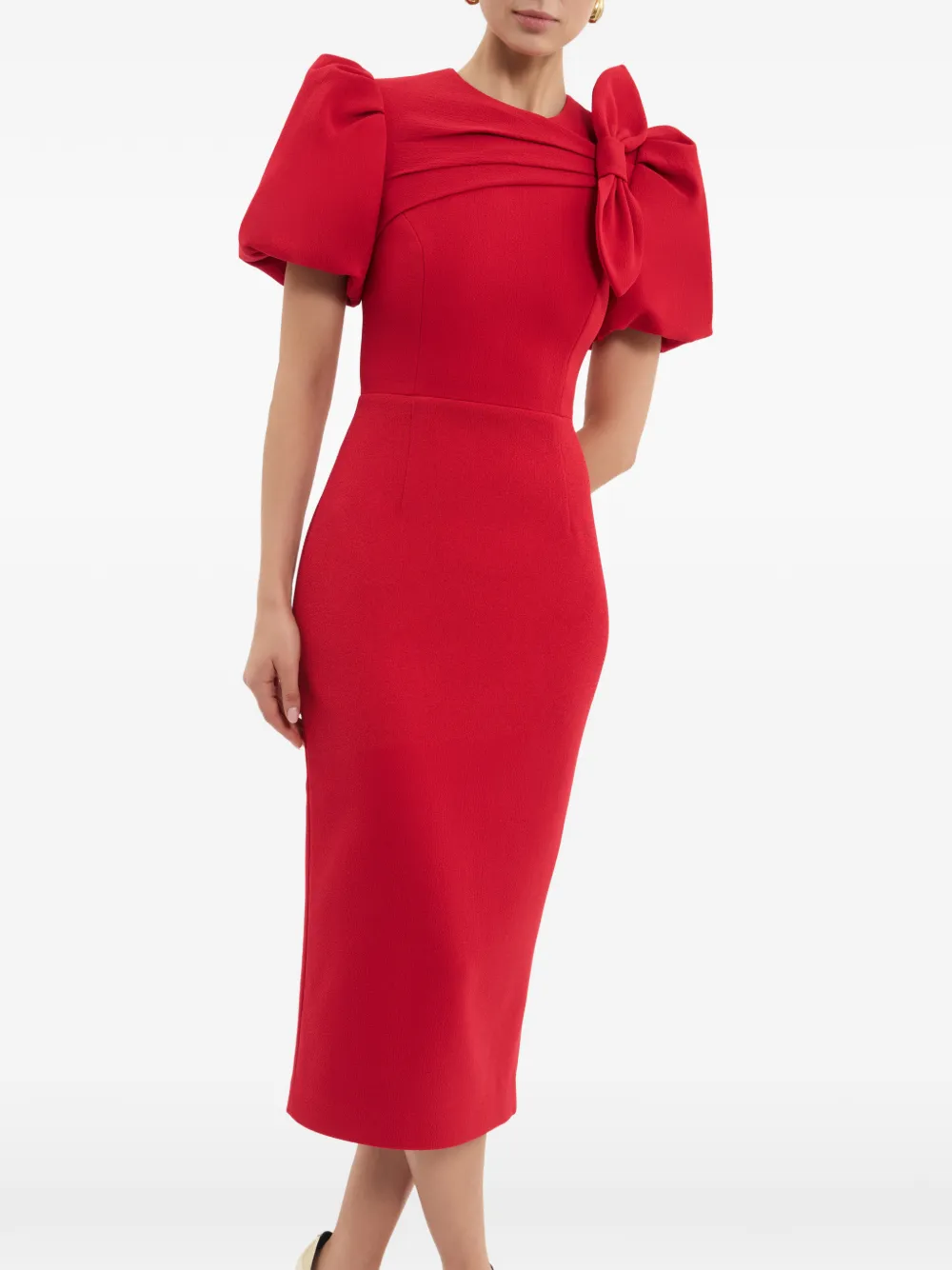 Rebecca Vallance Violetta midi-jurk Rood