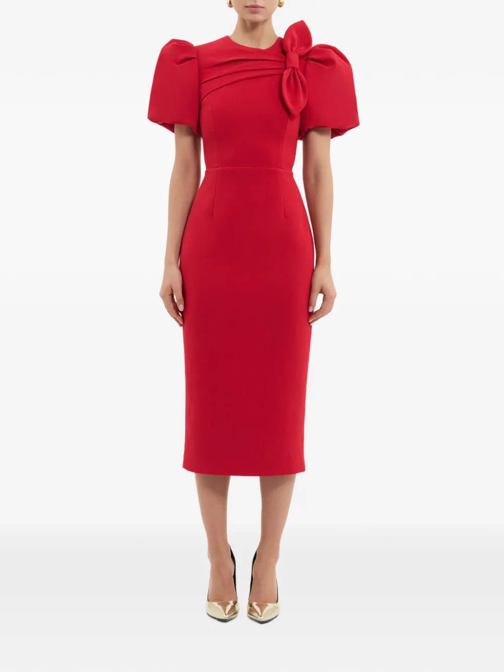 Rebecca Vallance Violetta midi-jurk Rood