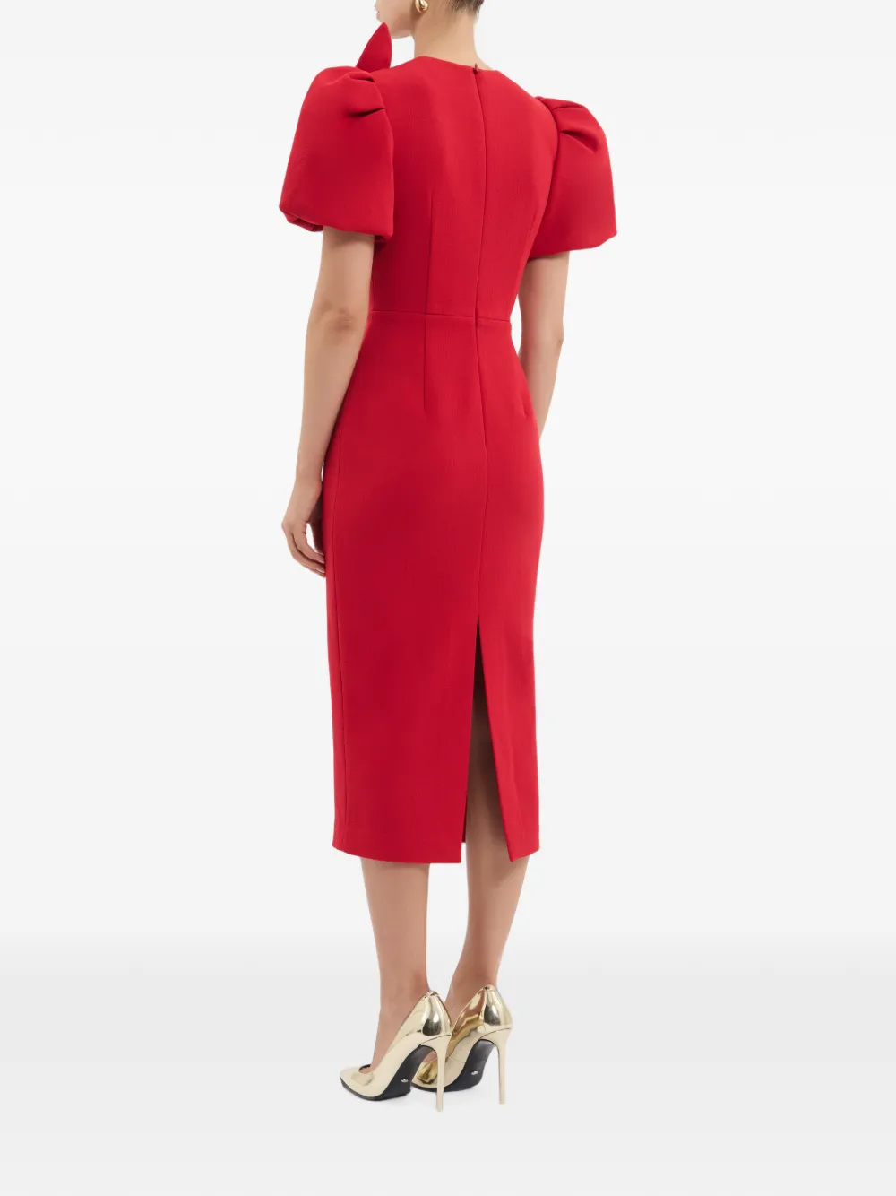 Rebecca Vallance Violetta midi-jurk Rood
