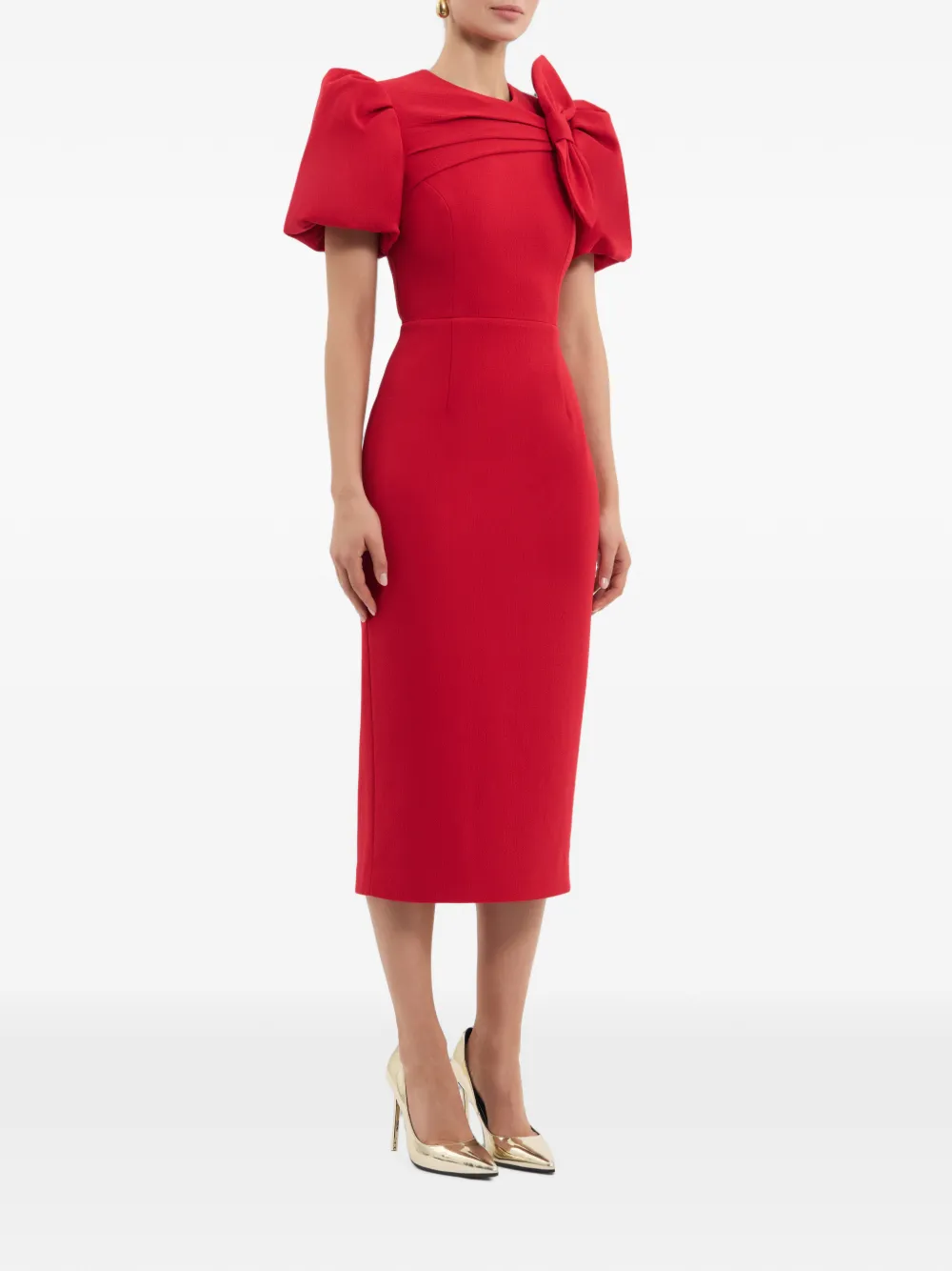 Rebecca Vallance Violetta midi-jurk Rood