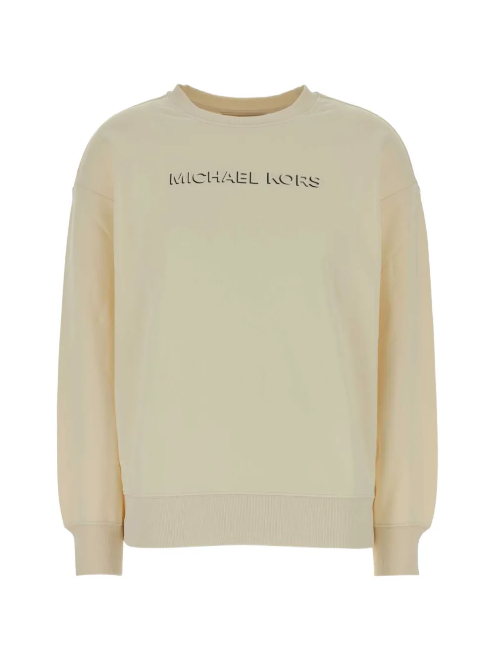 Michael Michael Kors logo embossed cotton sweater - Nude