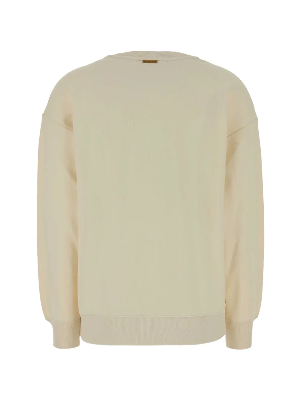 Michael Kors logo embossed cotton sweater Beige