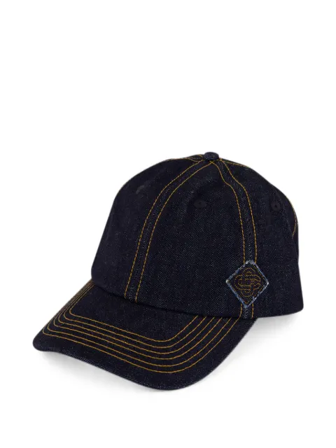 Casablanca logo-patch denim cap
