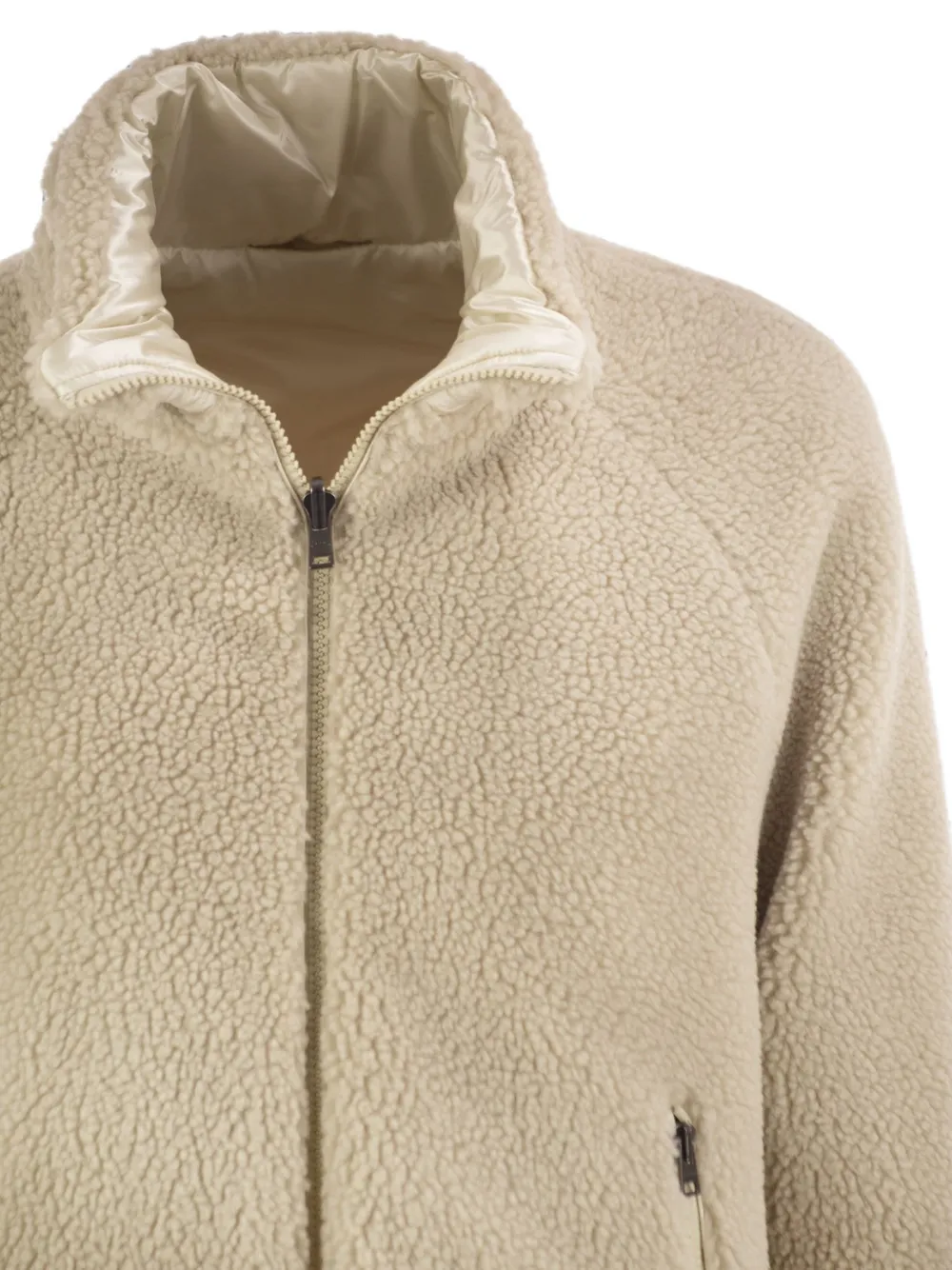 Herno Omkeerbaar teddy-fleece jack Beige