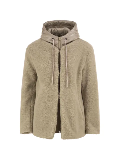 Herno hooded teddy-effect jacket