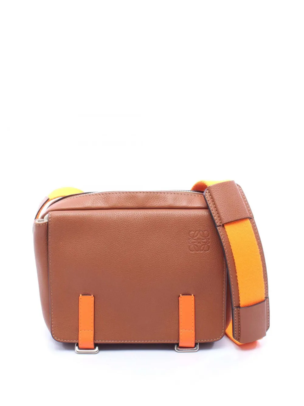 Loewe Pre-Owned 2020 XS Soft Grained Calfskin Military Messenger Bag crossbody bag - Braun