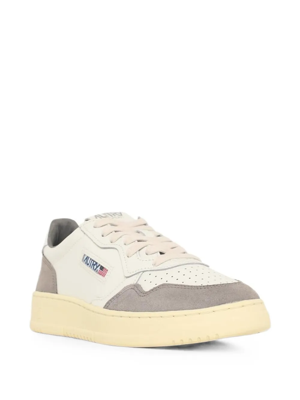 Autry Medalist calf suede-panelled sneakers Wit