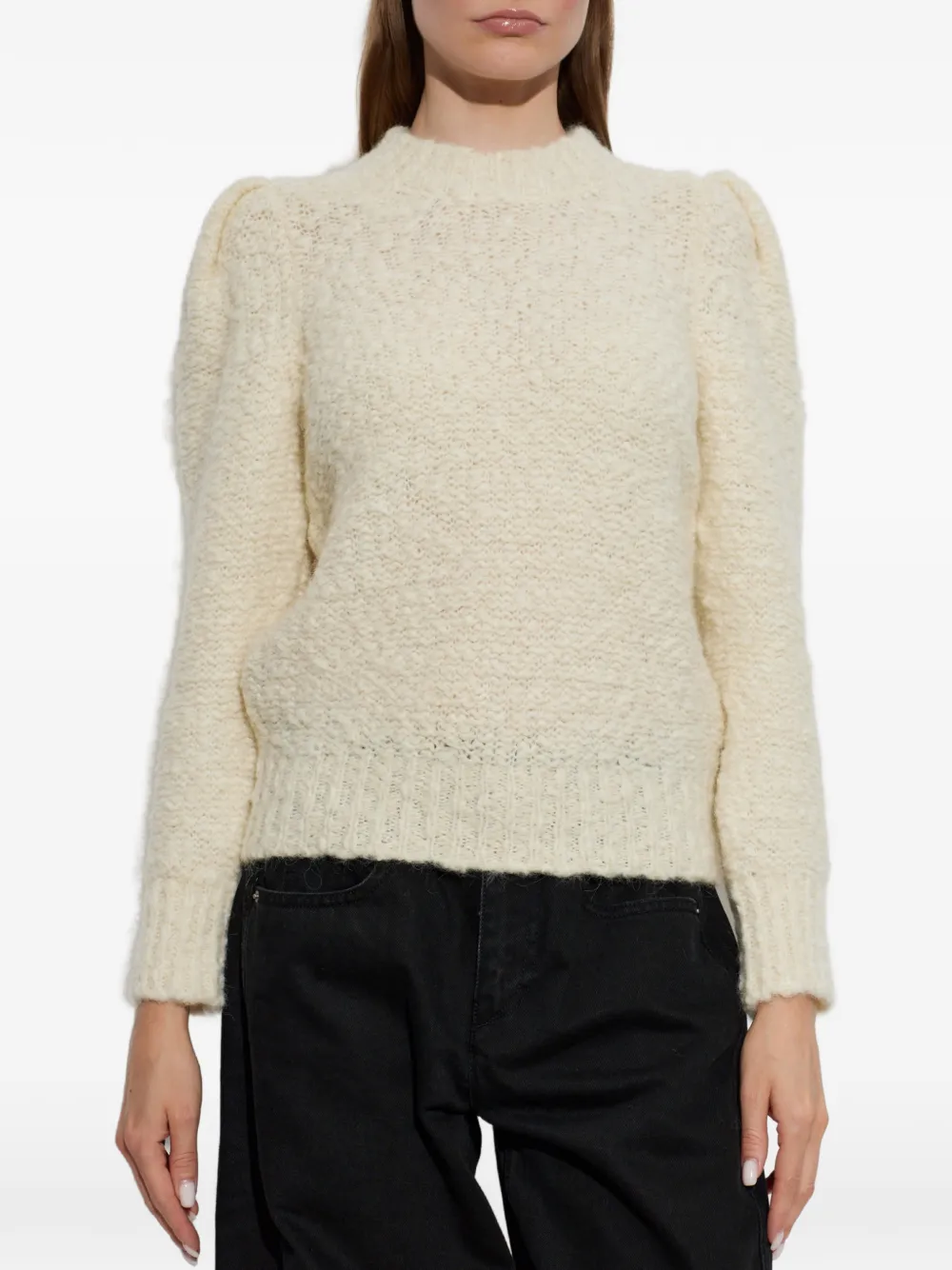 ISABEL MARANT Emma trui met pofmouwen Beige