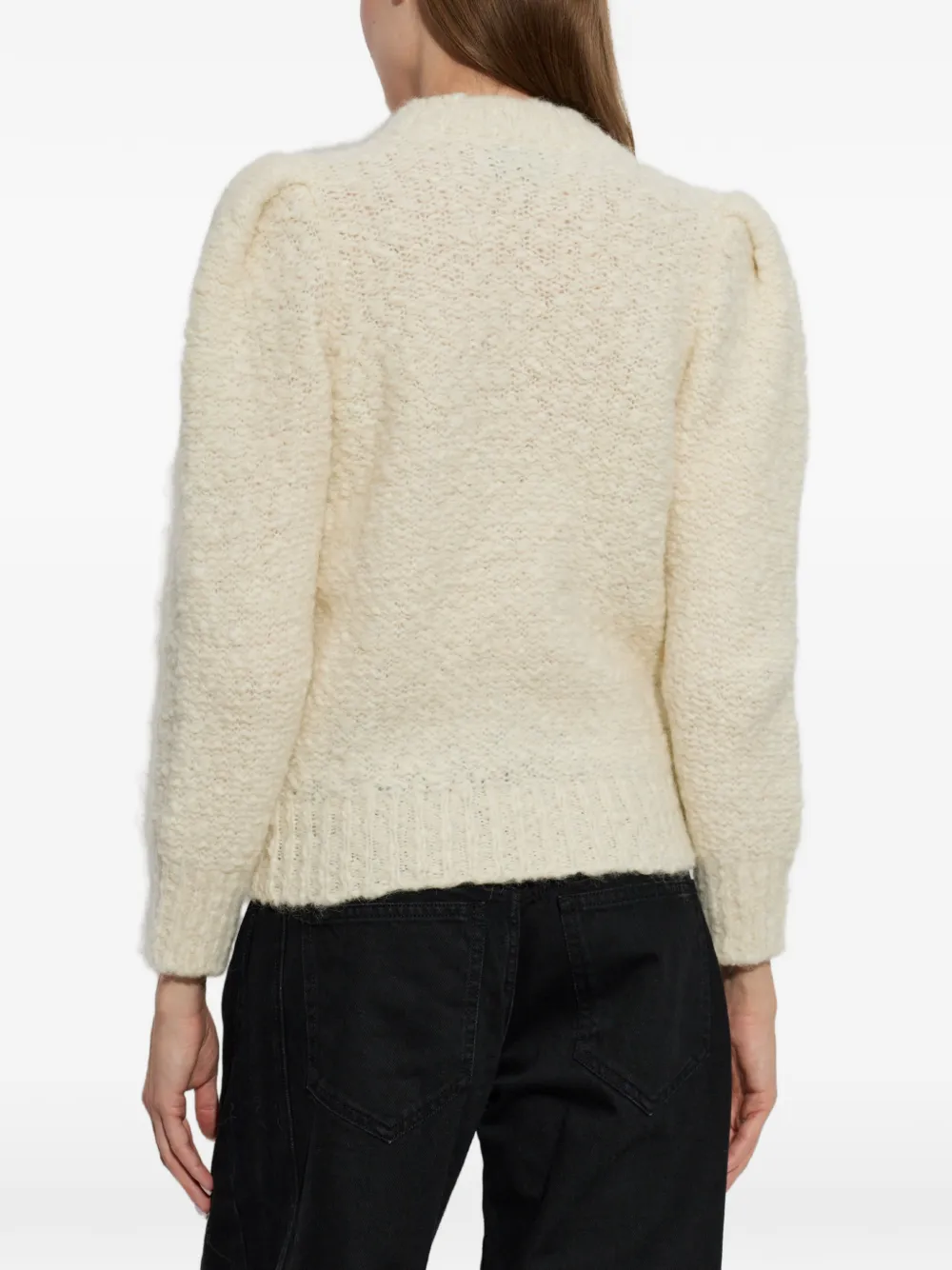 ISABEL MARANT Emma trui met pofmouwen Beige