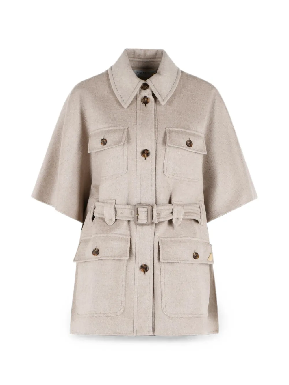 Max Mara belted cashmere cape - Toni neutri