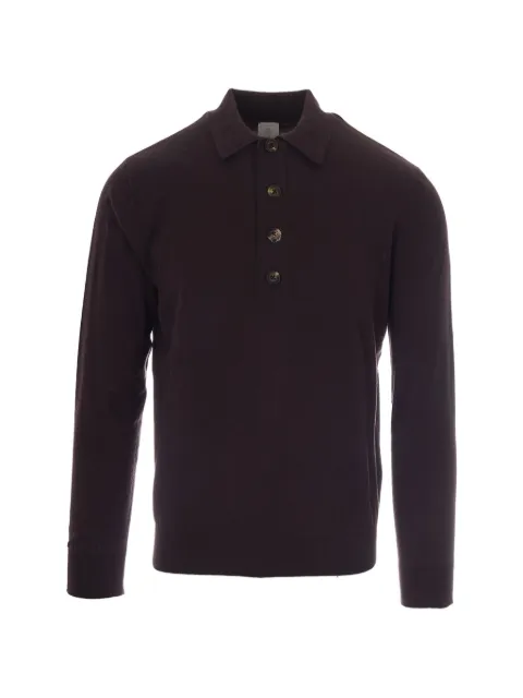 Eleventy long-sleeve polo shirt